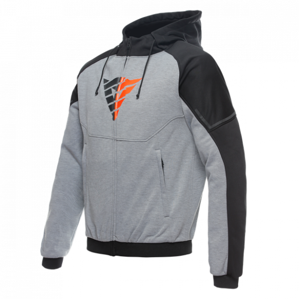 Giacche moto Dainese Daemon-X Safety Hoodie Melange Grey Black Red Fluo Giacche moto Dainese Daemon-X Safety Hoodie Melange Grey Black Red Fluo