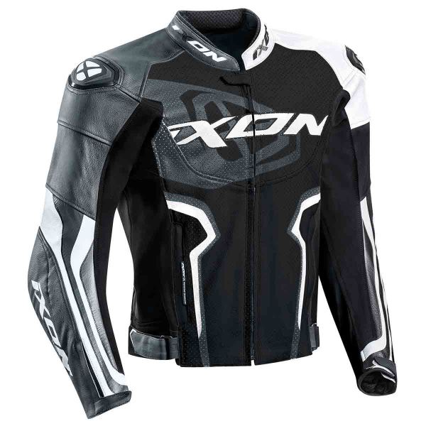 Giacche moto Ixon Falcon Jacket Nero Bianco Grigio