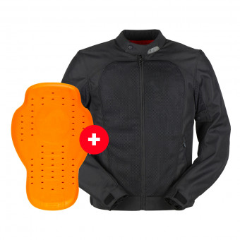 Giacche moto Furygan Genesis Mistral Evo 2 Black + Paraschiena D3O Viper Livello 2