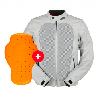 Giacche moto Furygan Genesis Mistral Evo 2 Pearl + Paraschiena D3O Viper Livello 2