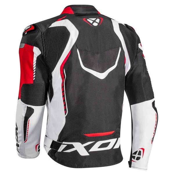 Giacca Moto Ixon Gyre Nero Bianco Rosso in Stock | iCasque.it