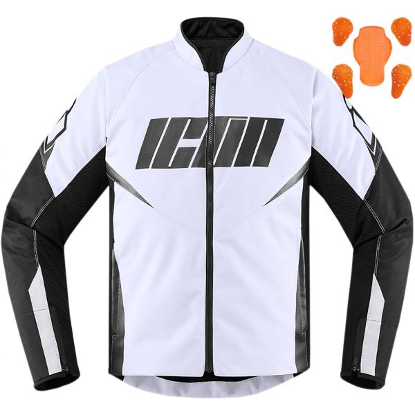 Giacche moto ICON Hooligan Jacket White