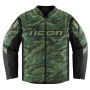 Giacche moto ICON Hooligan Tiger Blood Jacket Green