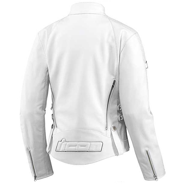ICON Hella Leather Jacket White