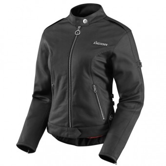 Giacche moto ICON Hella Leather Jacket Black