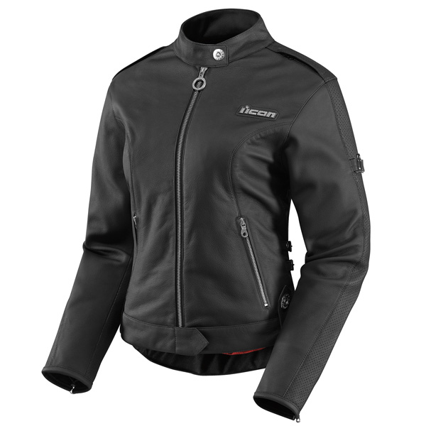 Giacche moto ICON Hella Leather Jacket Black