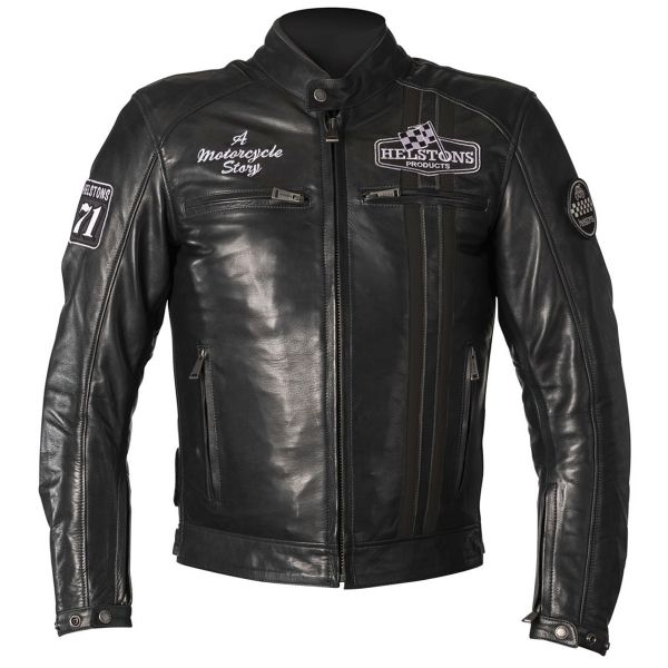 Giacche moto Helstons Indy Leather Rag Black Giacche moto Helstons Indy Leather Rag Black