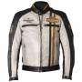 Giacche moto Helstons Indy Leather Rag Black White Yellow
