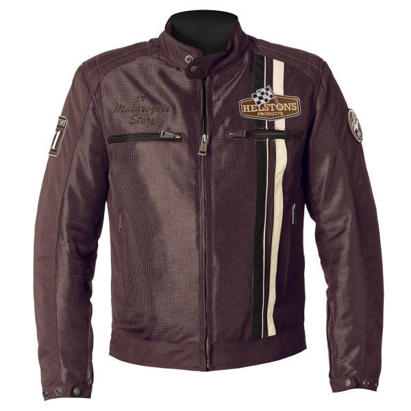 Giacche moto Helstons Indy Mesh Brown Beige