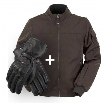 Giacche moto Furygan Malcom Chocolate + Land D3O Evo Nero
