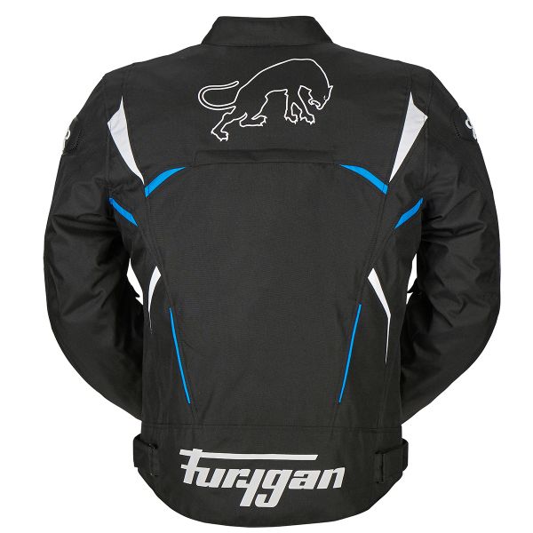 Furygan Narval Black White Blue + EXO 3000 Air White + Keen + Back Protector D3O