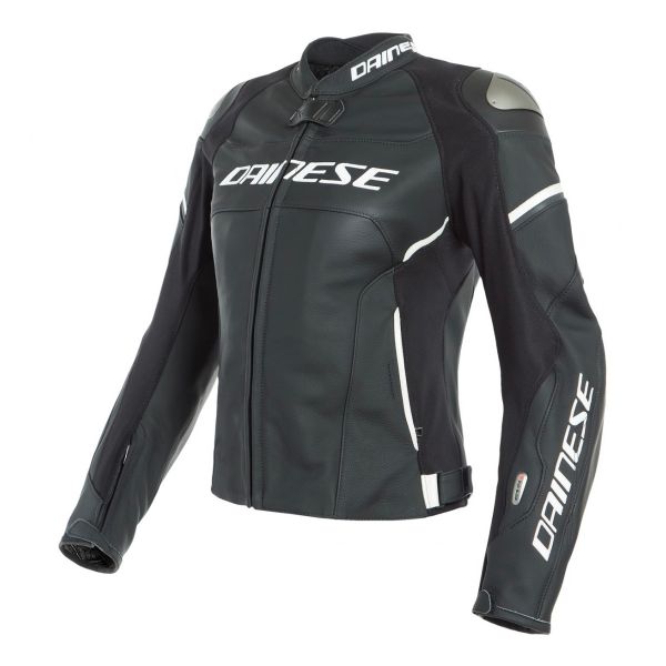 Airbag per moto Dainese Racing 3 Lady D-Air Black Matt Pearl White
