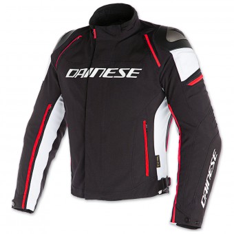 Giacche moto Dainese Racing 3 D-Dry Black White Fluo Red