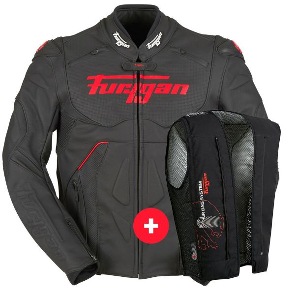 Giacche moto Furygan Raptor Evo Black Red + Fury Air Bag System