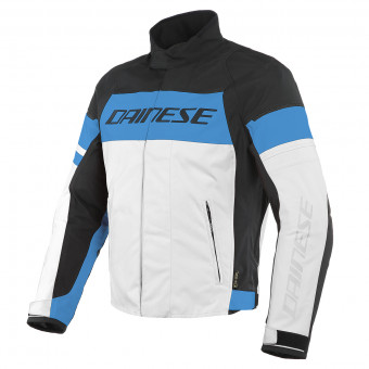 Giacche moto Dainese Saetta D-Dry White Performance Blue Black