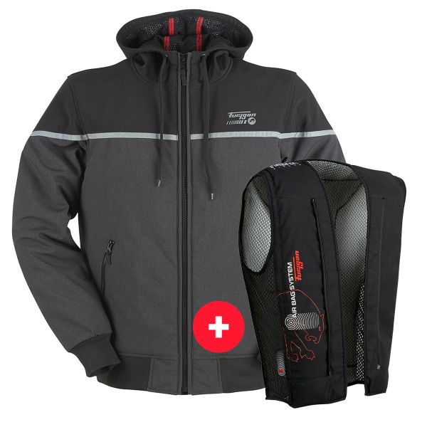Giacche moto Furygan Sektor Black Grey Anthracite + Fury Air Bag System