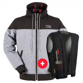 Giacche moto Furygan Sektor Black Grey + Fury Air Bag System