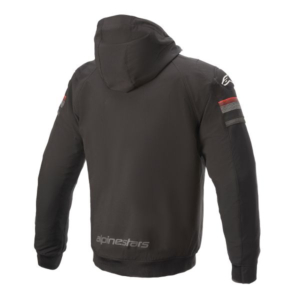 Alpinestars Sektor V2 Tech Felpa con cappuccio nero rosso brillante