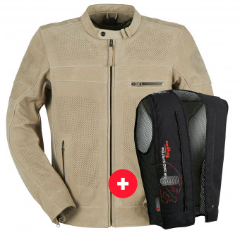 Giacche moto Furygan Shepard Vented Beige + Fury Air Bag System