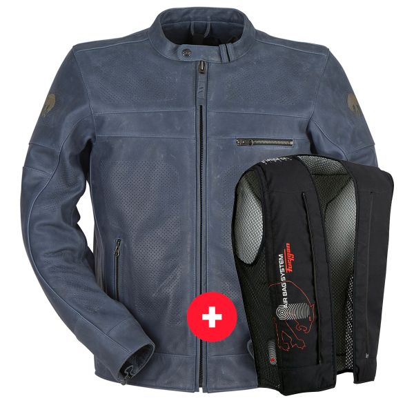 Giacche moto Furygan Shepard Vented Blue + Fury Air Bag System