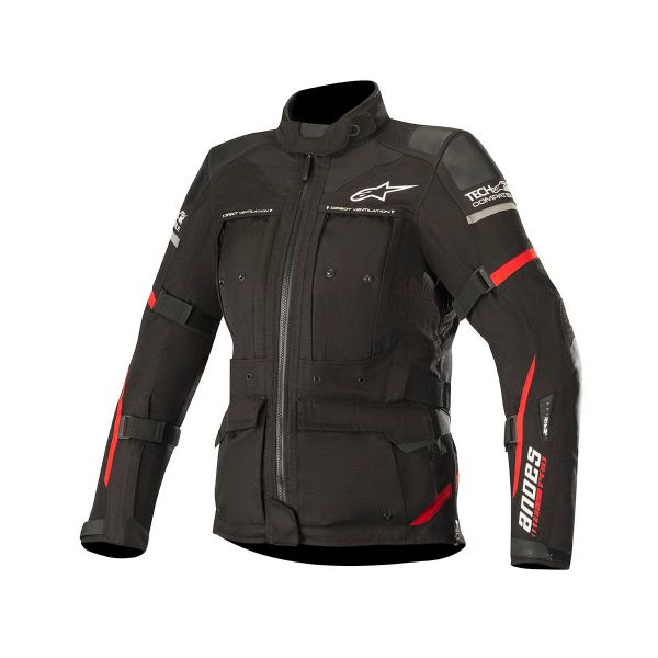 Giacche Moto Lunghe Alpinestars Stella Andes Pro Drystar Compatibile Tech-Air Nero Rosso