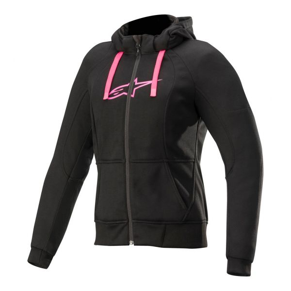 Giacche moto Alpinestars Stella Chrome Sport Hoodie Black Fuchsia