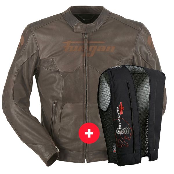 Giacche moto Furygan Stuart Marrone + Fury Air Bag System
