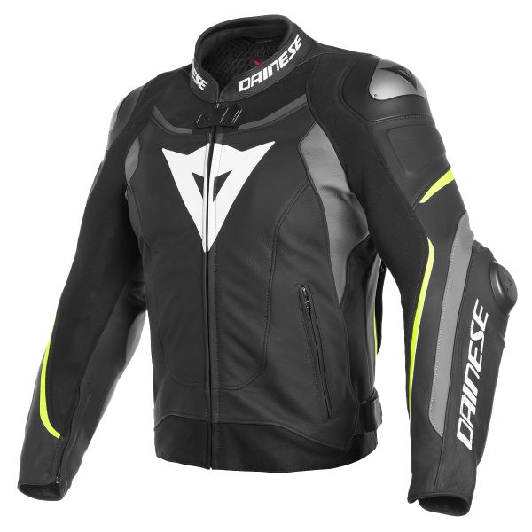 Giacche moto Dainese Super Speed 3 Black Matt Gray Yellow Fluo