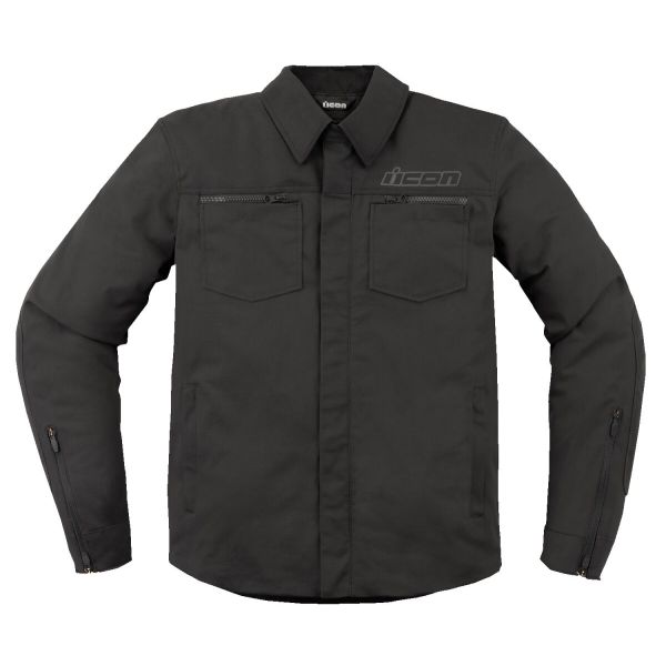 Giacche moto ICON Upstate Canvas Black