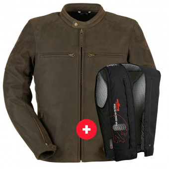Giacche moto Furygan Vince V3 Brown + Fury Air Bag System