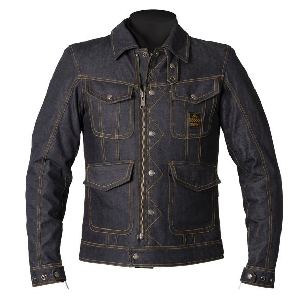 Giacche moto Helstons Yard Denim Raw Blue