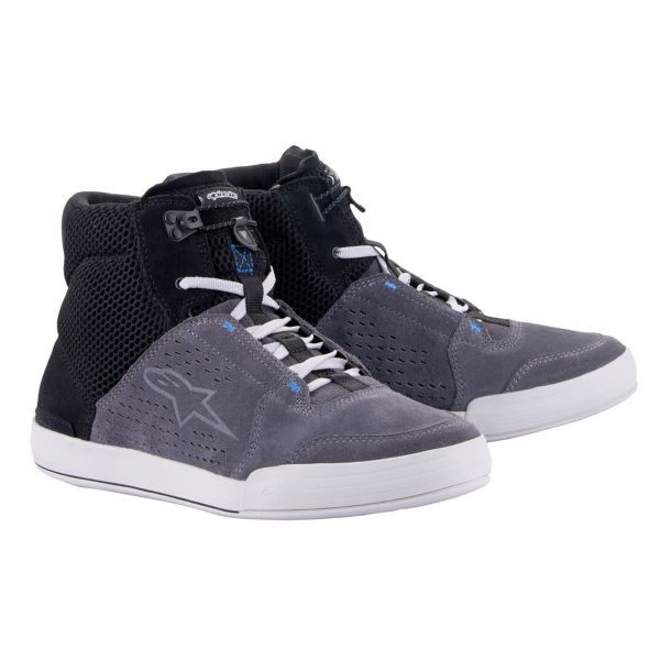 Sneakers Moto Alpinestars Cromo Air Nero Grigio Freddo Blu