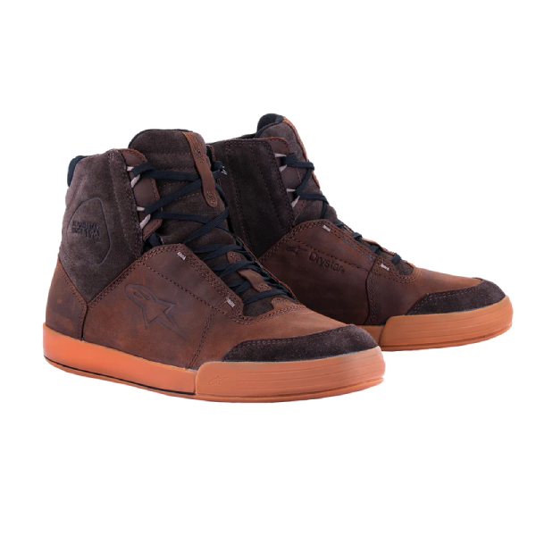 Sneakers Moto Alpinestars Chrome Crafted Drystar Brown Gum