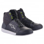Sneakers Moto Alpinestars Cromo Impermeabile Nero Grigio Scuro Giallo Fluo