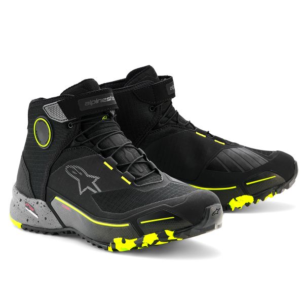 Sneakers Moto Alpinestars CR-X Drystar Black Dark Gray Yellow Fluo