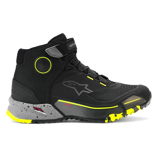 Alpinestars CR-X Drystar Black Dark Gray Yellow Fluo