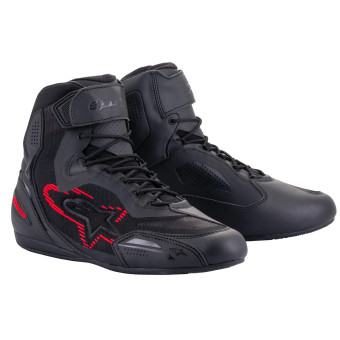 Sneakers Moto Alpinestars Faster 3 Rideknit Nero Grigio Scuro Rosso Brillante Sneakers Moto Alpinestars Faster 3 Rideknit Nero Grigio Scuro Rosso Brillante