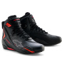 Sneakers Moto Alpinestars Faster 4 Drystar Black Rio Red Red Fluo