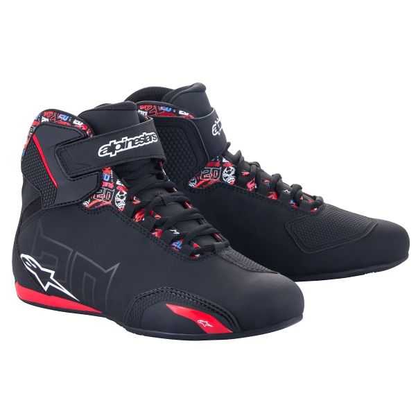 Sneakers Moto Alpinestars FQ20 Sektor Black Bright Red