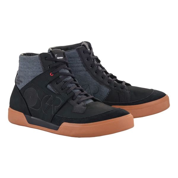 Sneakers Moto Alpinestars Grange Nero Mood Indaco