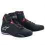 Sneakers Moto Alpinestars Sektor Impermeabile Nero Grigio Scuro Rosso Fluo