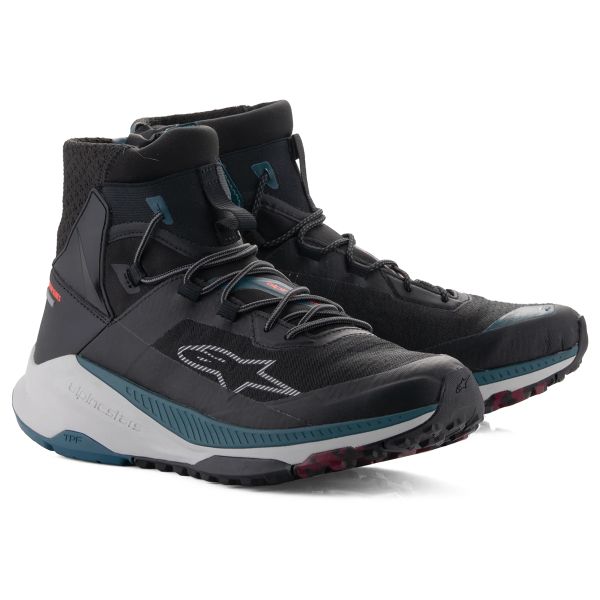 Sneakers Moto Alpinestars Speedforce XR Nero Verde petrolio Grigio