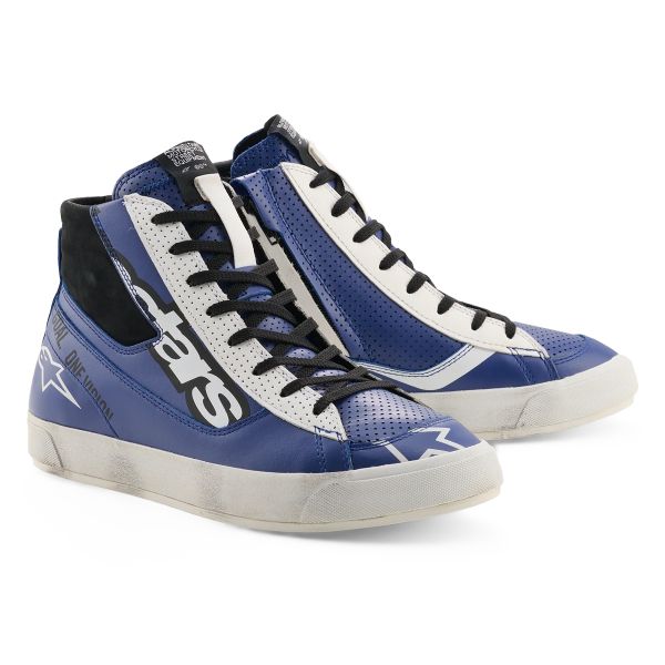 Sneakers Moto Alpinestars Stated Flair Bright Blue White Black