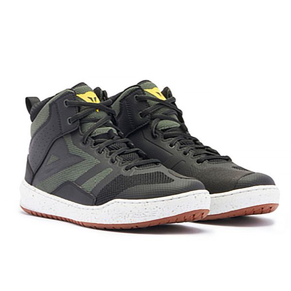 Sneakers Moto Dainese Suburb Air Black White Army Green Sneakers Moto Dainese Suburb Air Black White Army Green