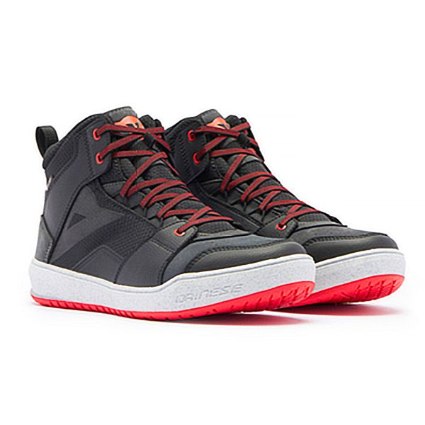 Sneakers Moto Dainese Suburb D-WP Black White Red Lava
