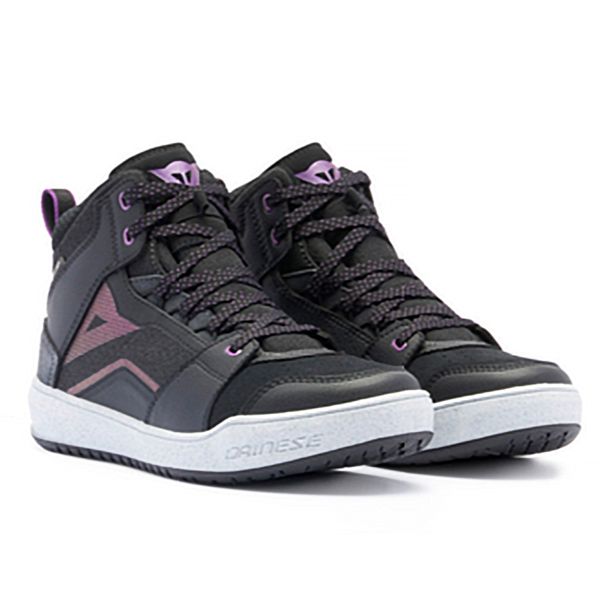 Sneakers Moto Dainese Suburb D-WP Woman Black White Metal Purple