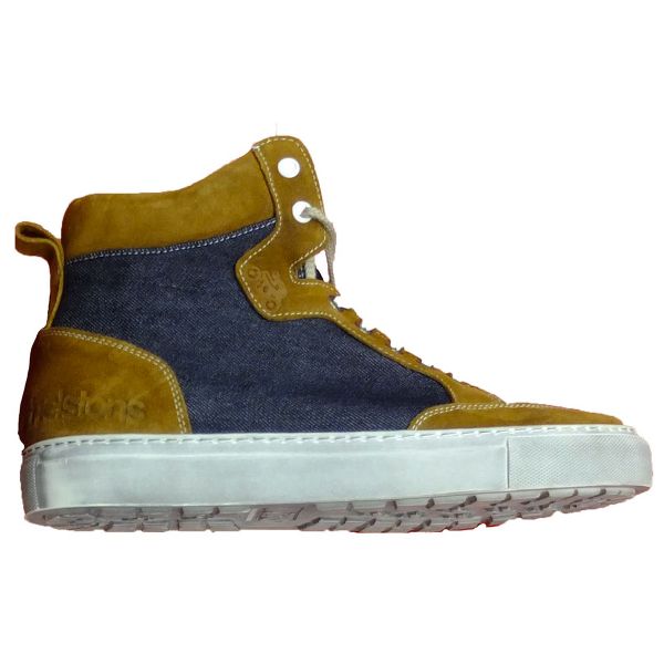 Sneakers Moto Helstons Kobe Armalith Leather Gold Blue