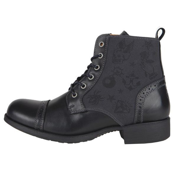 Sneakers Moto Helstons Mehari Leather Black Grey