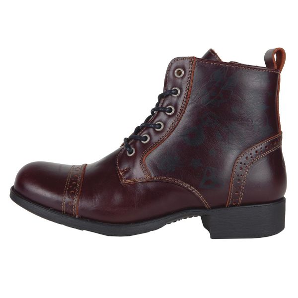 Sneakers Moto Helstons Mehari Leather Burgundy Sneakers Moto Helstons Mehari Leather Burgundy