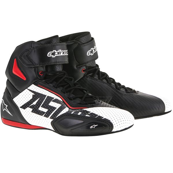 Sneakers Moto Alpinestars Faster 2 Vented Black White Red